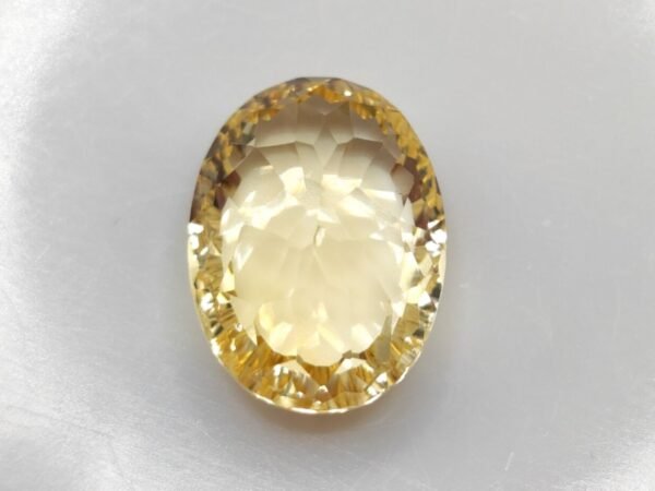 Citrine yellow oval cut 15.24 carats