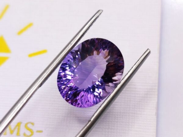 amethyst violet oval cut 6.65 carats