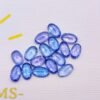 stone lot 16 blue tanzanites oval cut 3.45 carats back of stones