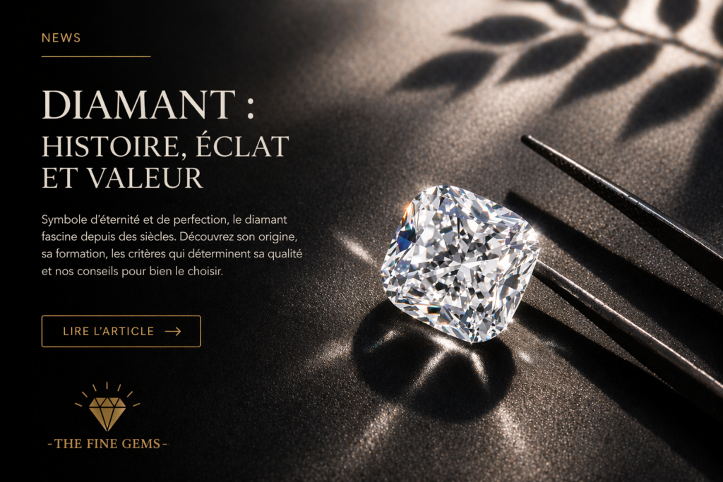diamant blanc taille brillant en macro avec pince joaillerie éclairage studio haut de gamme