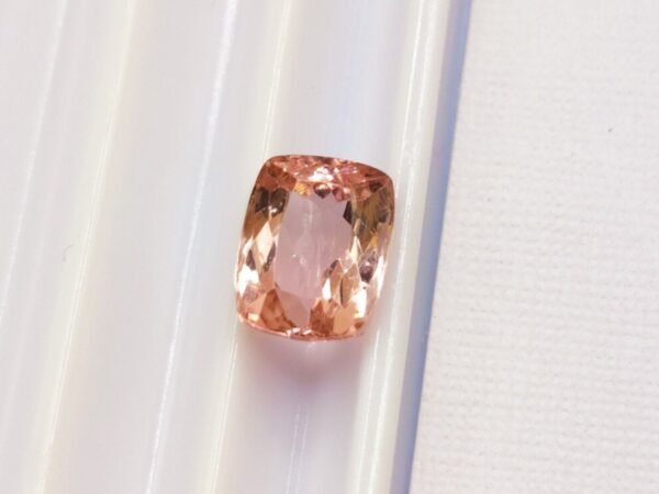 pink tourmaline cushion cut gemstone