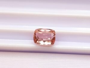 pink tourmaline cushion cut gemstone