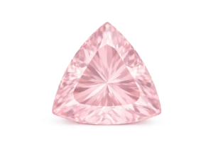 Natural Pink Quartz - trillon cut - gemstone by The Fine Gems