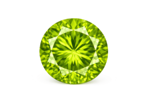 Peridot round cut -natural green gemstone - The Fine Gems