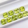 Cushion cut natural peridot 5.37 carats - calibrated natural green gemstones