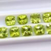 Cushion cut natural peridot 5.37 carats - calibrated natural green gemstones