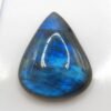Labradorite 38.06 carats - taille poire cabochon - effets optiques naturels - gemme précieuse naturelle bleue