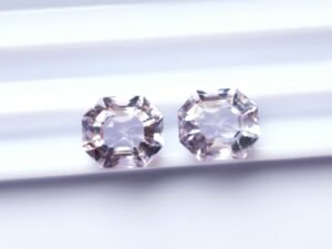 paire améthyste 3.79 carats - The Fine Gems - couleur violet lavande claire - pierre fine pour joaillerie et collection - taille précise