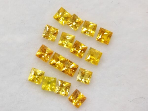 Yellow sapphire 2.21 Carats , The Fine Gems Yellow sapphire 2.21 Carats , The Fine Gems, princess cut , Ceylan natural sapphire - precious stones