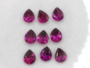 Rhodolite Garnet 3.52 Carats - The Fine Gems, Pear cut , natural gemstone from Tanzania - perfect color