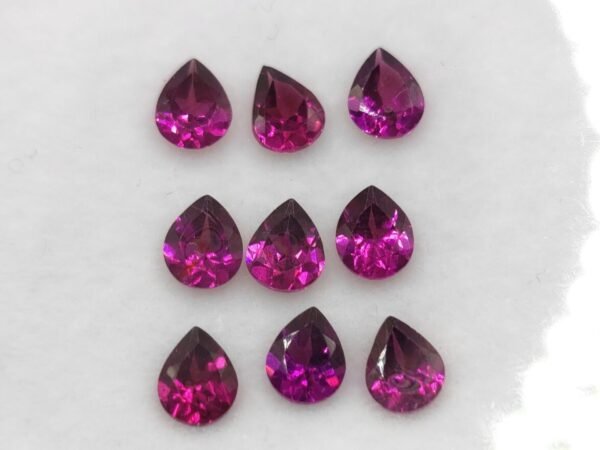 Rhodolite Garnet 3.52 Carats - The Fine Gems, Pear cut , natural gemstone from Tanzania - perfect color