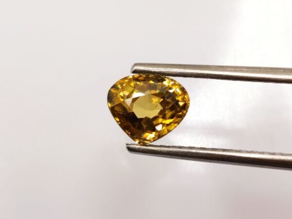 Yellow Natural Zircon 2.22 Carats - The Fine Gems, pear cut, natural yellow precious gemstone