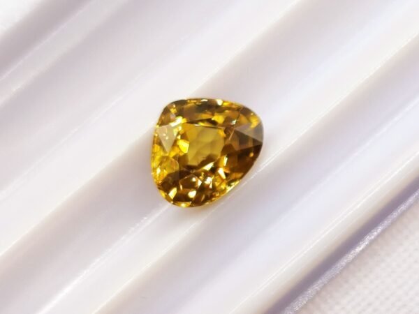 Yellow Natural Zircon 2.22 Carats - The Fine Gems, pear cut, natural yellow precious gemstone