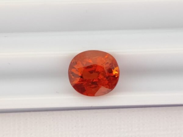 Spessartite 1.56 Carats - The Fine Gems - Natural precious orange gemstone, oval cut spessartite garnet
