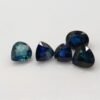 Sapphire 2.35 carats - The Fine Gems - blue sapphire parcel ova, pear and trillon cut