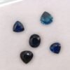Sapphire 2.35 carats - The Fine Gems - blue sapphire parcel ova, pear and trillon cut