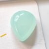 pear cabochon natural aqua chalcedony , wonderful color - gemstone