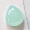 pear cabochon natural aqua chalcedony , wonderful color - gemstone