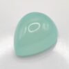 pear cabochon natural aqua chalcedony , wonderful color - gemstone