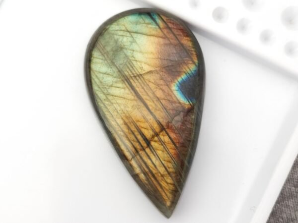 Labradorite 54.74 Carats pear cabochon - natural gemstone