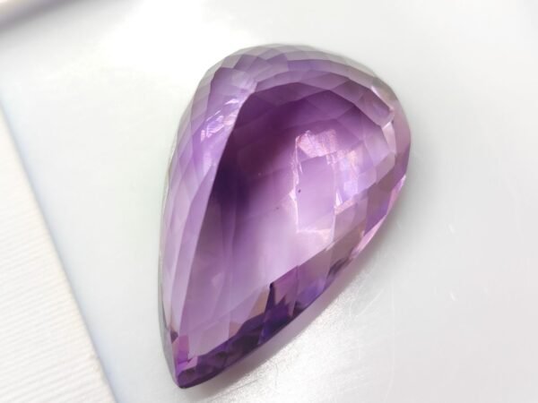 Amethyst 47.62 Carats - The Fine Gems - Pear cut natural gemstone from Zambia