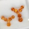 Natural mandarin spessartite garnet from namibia , round cut - natural precious gemstones