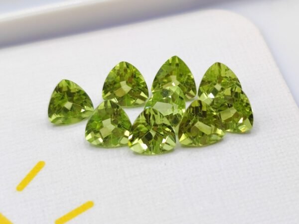 Peridot 4.60 Carats - The Fine Gems - natural green gemstone trillon cut from myanmar
