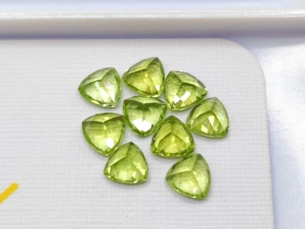 Peridot 4.60 Carats - The Fine Gems - natural green gemstone trillon cut from myanmar