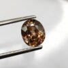 Natural brown Zircon from cambodia - oval cut - gemstones for collection and jewelry