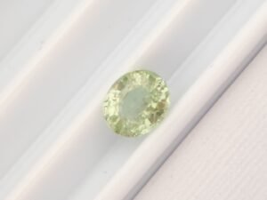 natural tsavorite garnet - oval cut , green gemstone