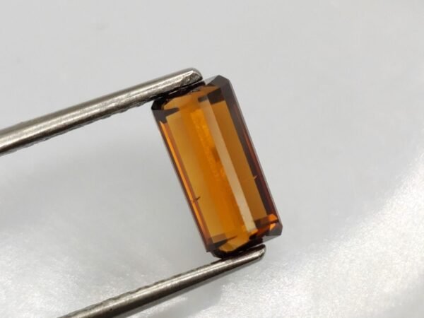 Natural Orange zircon 3.11 Carats - emerald cut - gemstone for collection and jewelry