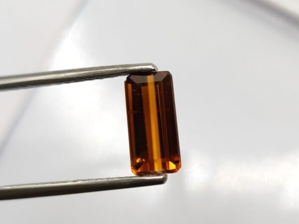 Natural Orange zircon 3.11 Carats - emerald cut - gemstone for collection and jewelry