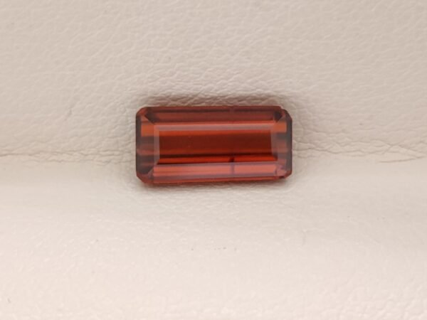 Natural Orange zircon 3.11 Carats - emerald cut - gemstone for collection and jewelry