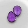 Amethyst 3.24 Carats - The Fine Gems pear cut pair natural amethyst 3.24 Carats - The Fine Gems