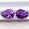 Amethyst 3.24 Carats - The Fine Gems pear cut pair natural amethyst 3.24 Carats - The Fine Gems