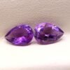 Amethyst 3.24 Carats - The Fine Gems pear cut pair natural amethyst 3.24 Carats - The Fine Gems