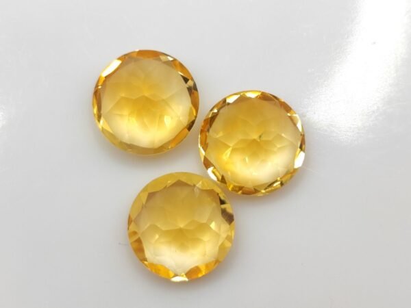 Natural golden citrine from brazil , round cut , precious gemstone for jewelry and collection.