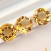 Natural golden citrine from brazil , round cut , precious gemstone for jewelry and collection.