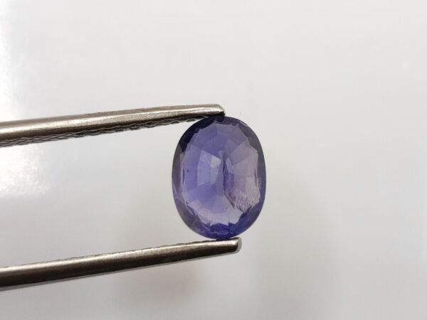 Iolite 1.35 Carat oval cut , natural blue gemstone from sri lanka