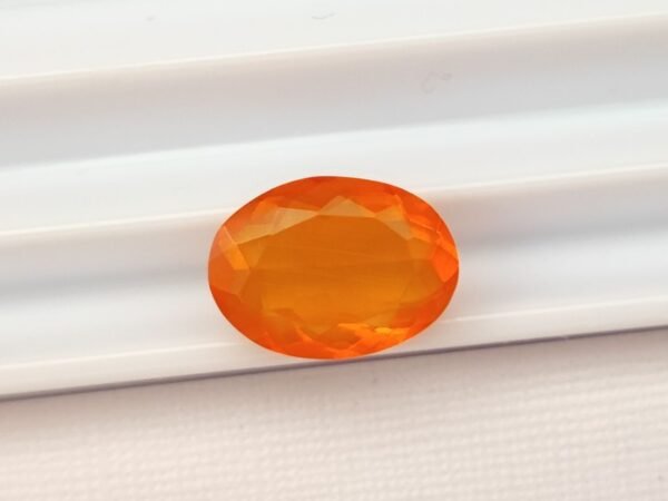 oval cut natural fire opal from mexico - natural gemstone