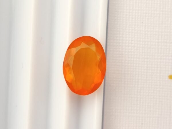 oval cut natural fire opal from mexico - natural gemstone