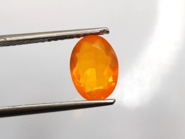 oval cut natural fire opal from mexico - natural gemstone