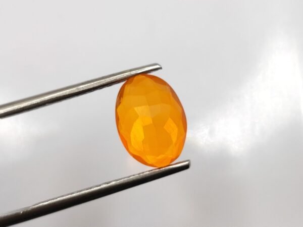 oval cut natural fire opal from mexico - natural gemstone