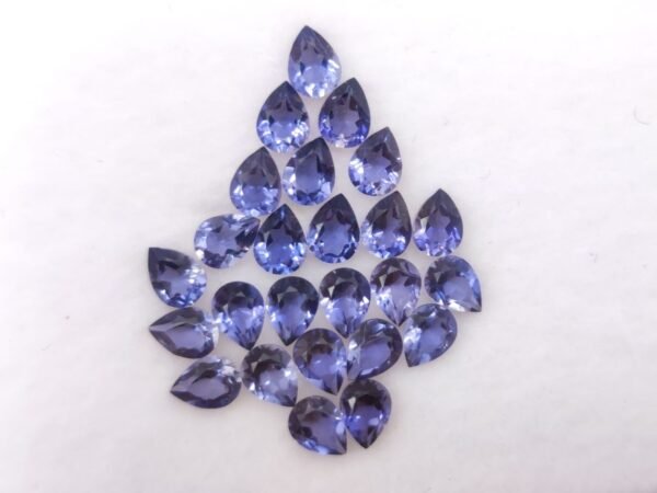 natural iolite from Madagascar , pear cut , gem quality - gemstone for jewelry and collection.
