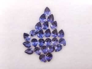 Iolite 3.46 Carats - The Fine Gems natural iolite from Madagascar , pear cut , gem quality - gemstone for jewelry and collection.