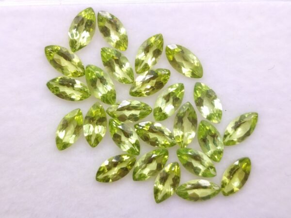 Natural peridot gemstone , marquise cut - green gemstone