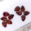 Pear cut natural red precious gemstone from mozambique - natural garnet calibrated