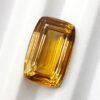 Modern cushion cut of a natural madeira citrine gemstone