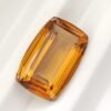 Modern cushion cut of a natural madeira citrine gemstone
