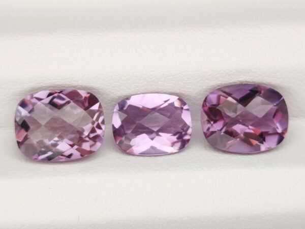 Cushion cut natural amethyst from brazil